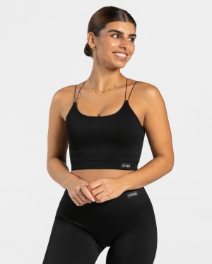Teveo Elegant Strap Top Schwarz | SIUTEH-705