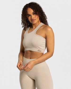 Teveo Golden Asymmetric Top Beige | NYLRAD-013