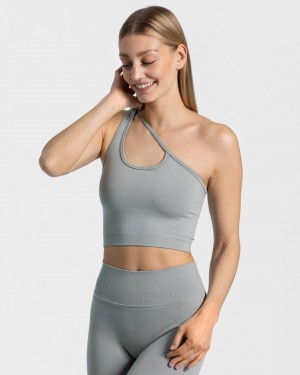 Teveo Sassy One Shoulder Top Blau | JUTLMN-213