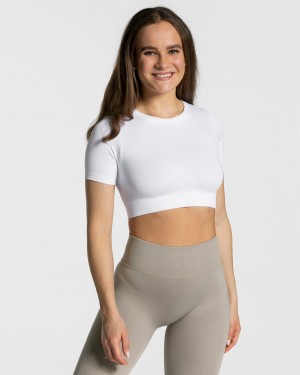 Teveo Sensation Crop Top Weiß | ZEBQNY-925