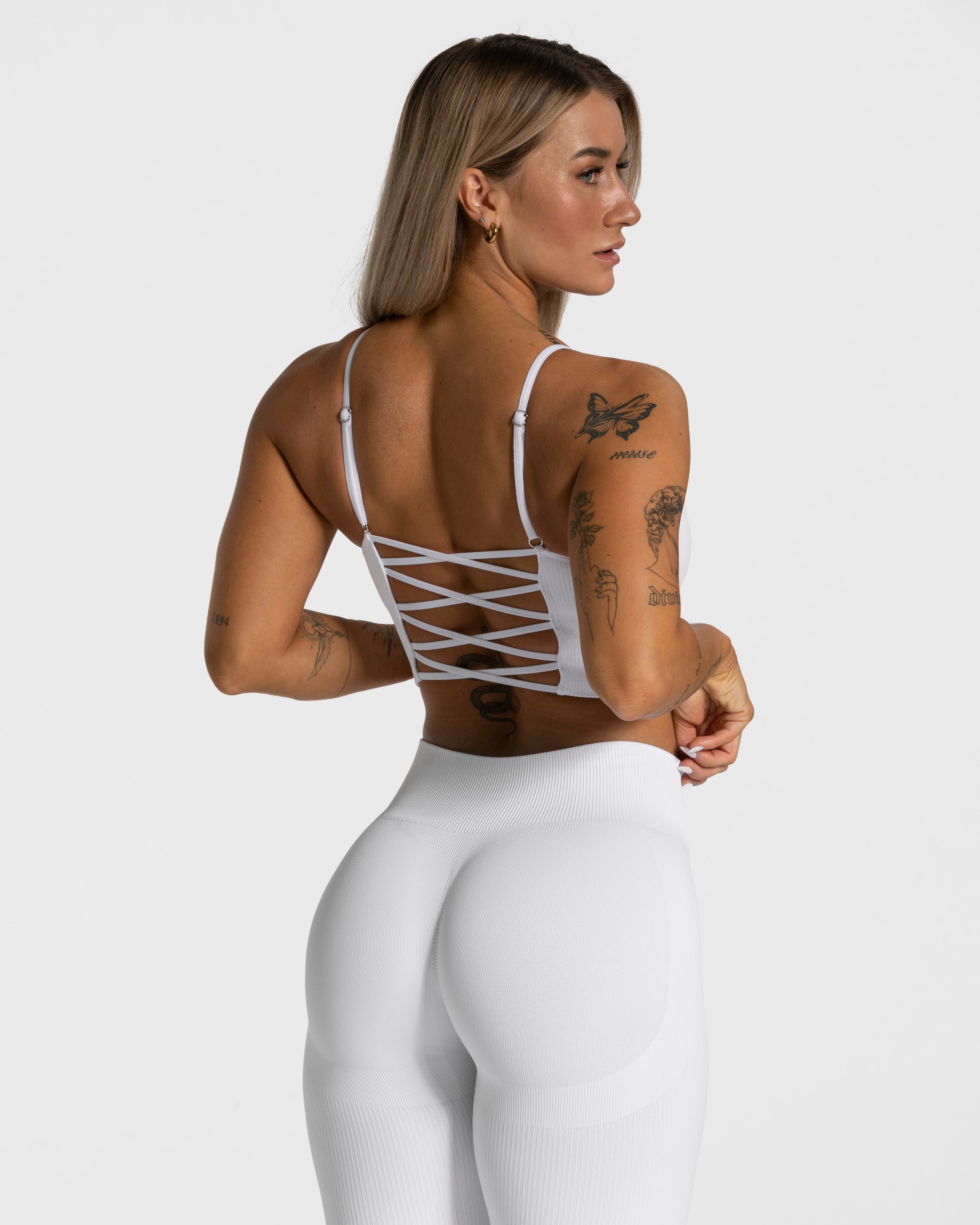 Teveo Elegant Cross Top Weiß | GWTQKC-172