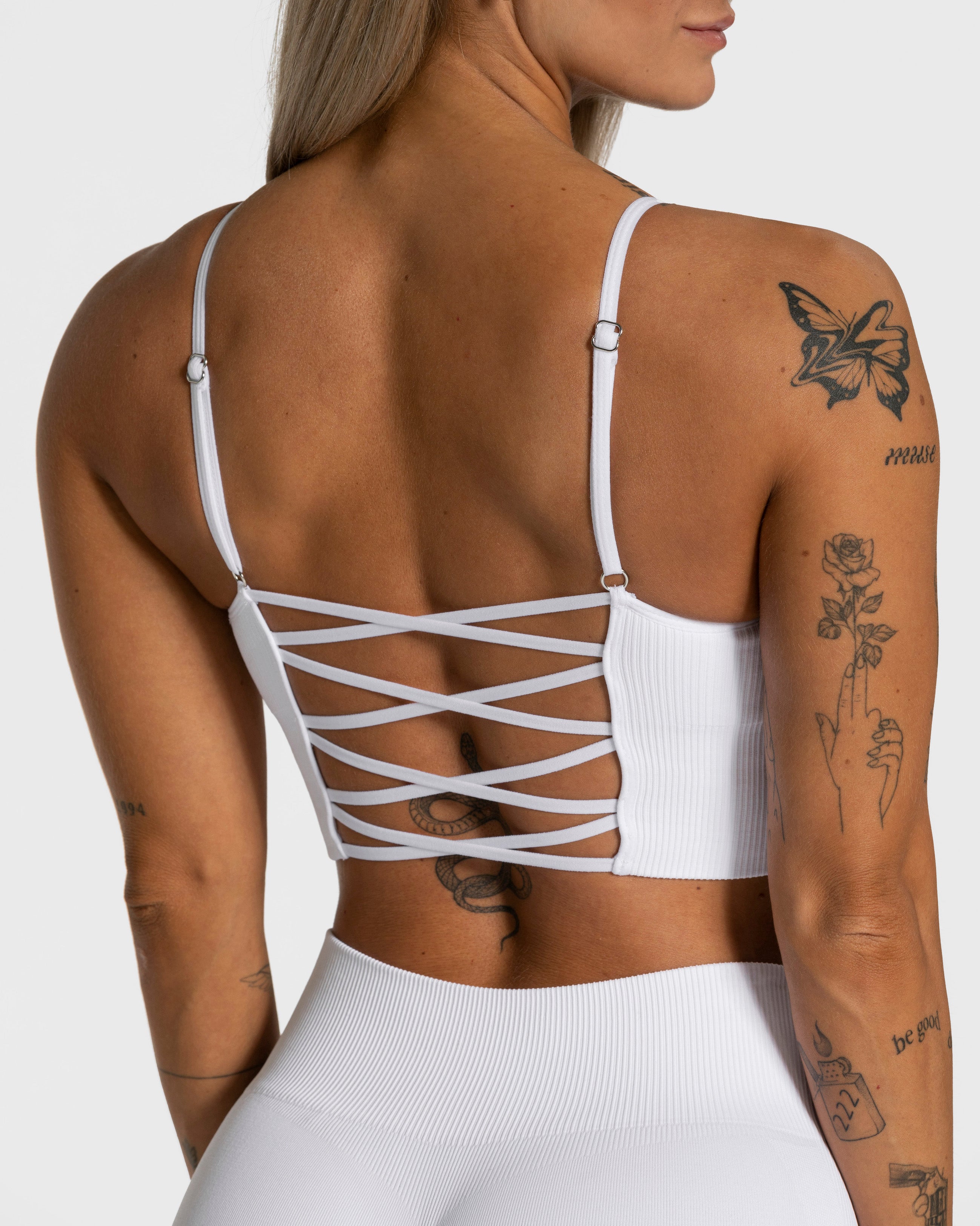 Teveo Elegant Cross Top Weiß | GWTQKC-172