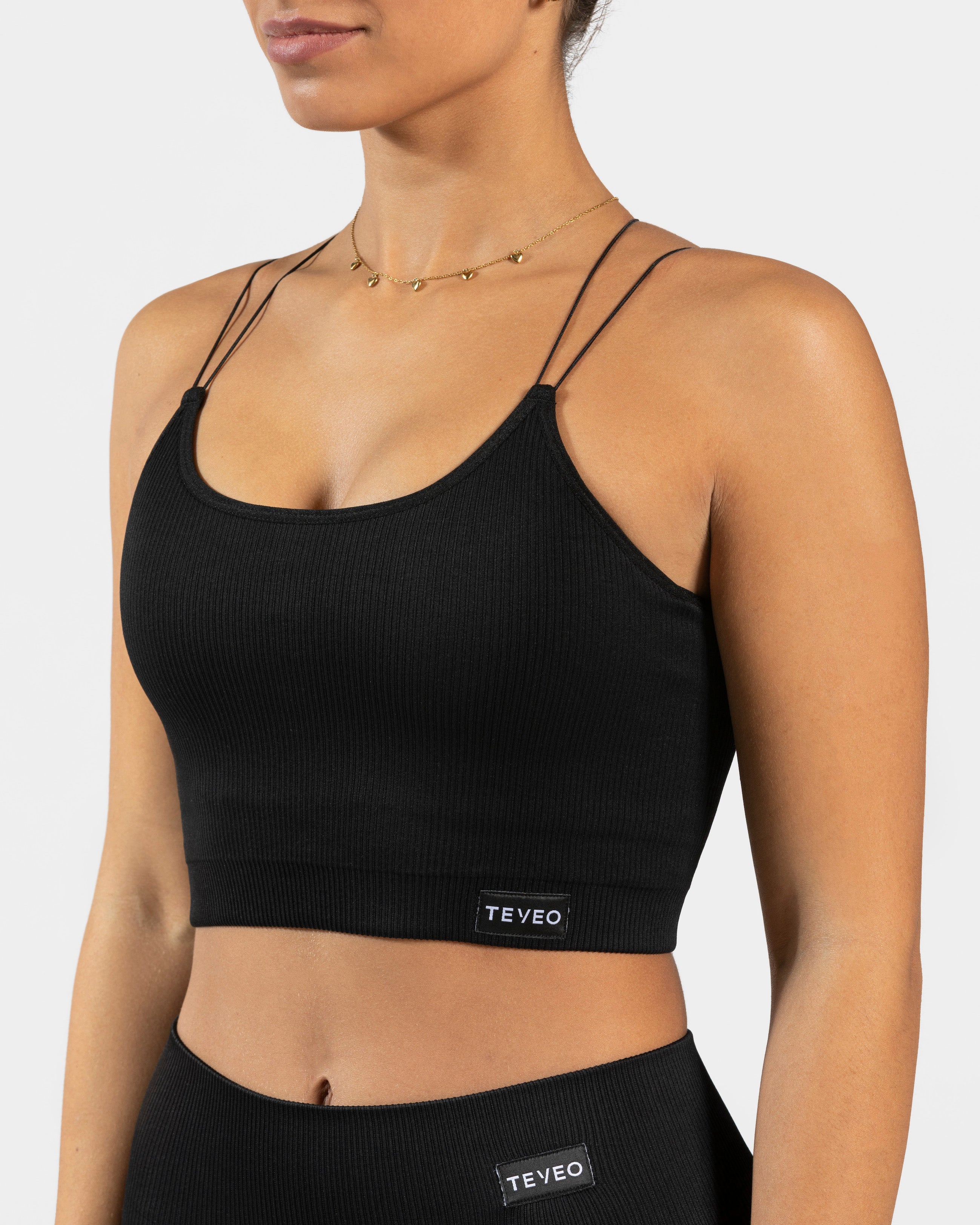 Teveo Elegant Strap Top Schwarz | SIUTEH-705