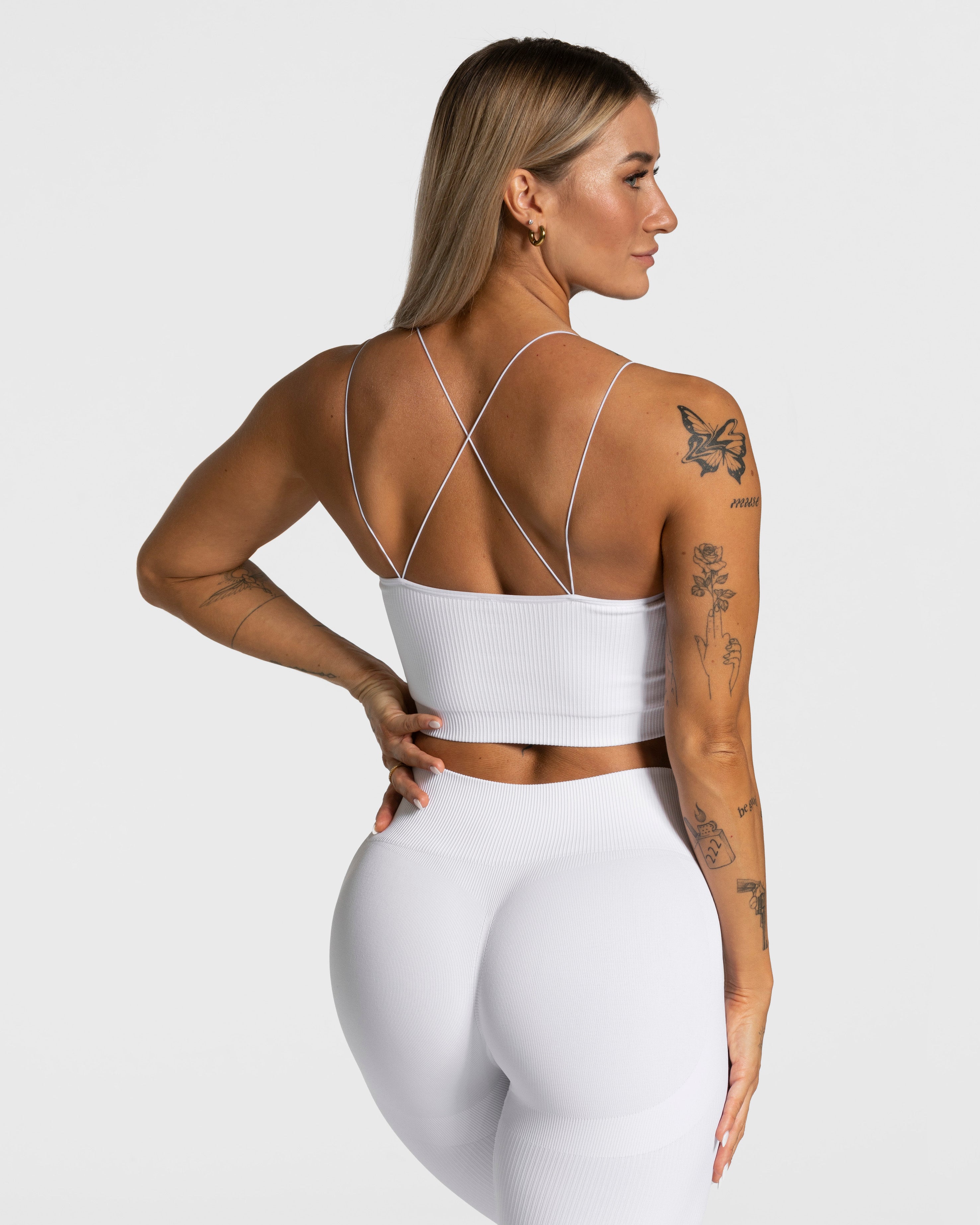 Teveo Elegant Strap Top Weiß | LEVRFW-329