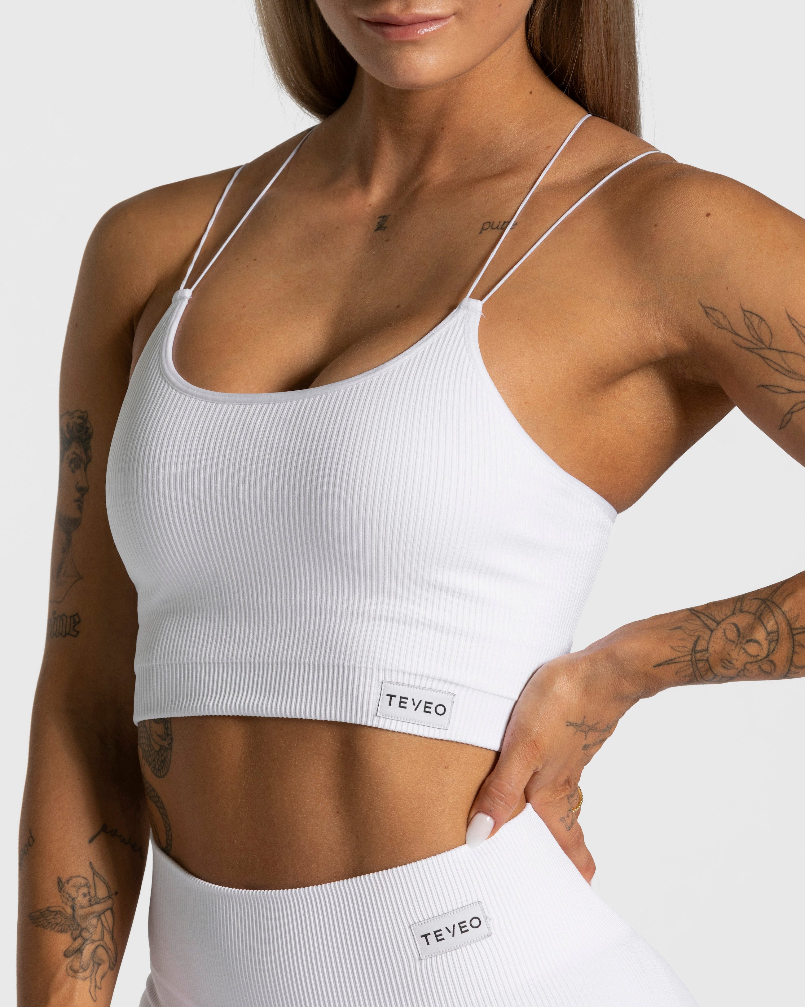 Teveo Elegant Strap Top Weiß | LEVRFW-329
