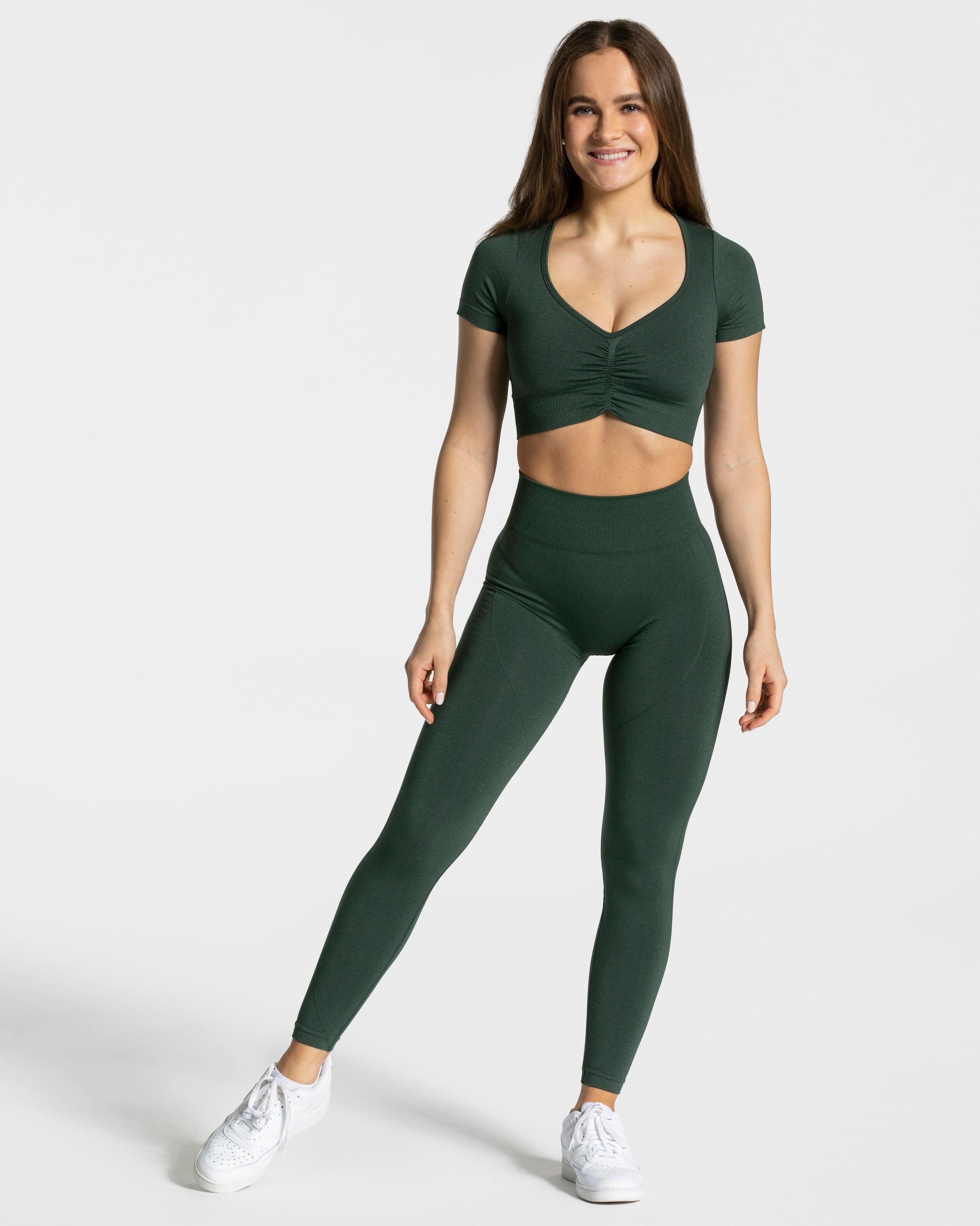 Teveo Focus Crop Top Dunkelgrün | EMWLUH-571