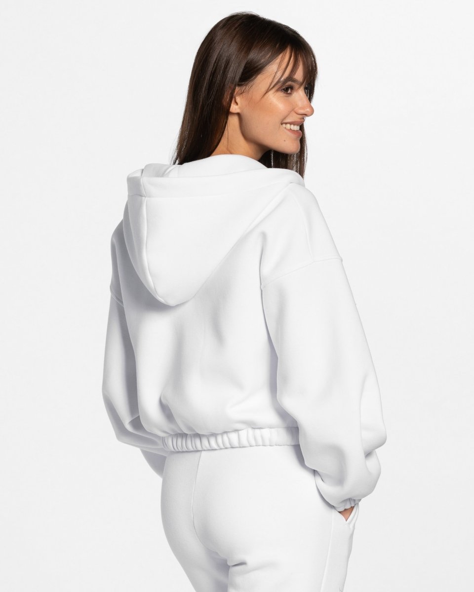 Teveo Iconic Oversized Zip Hoodie Weiß | FPVWCO-024