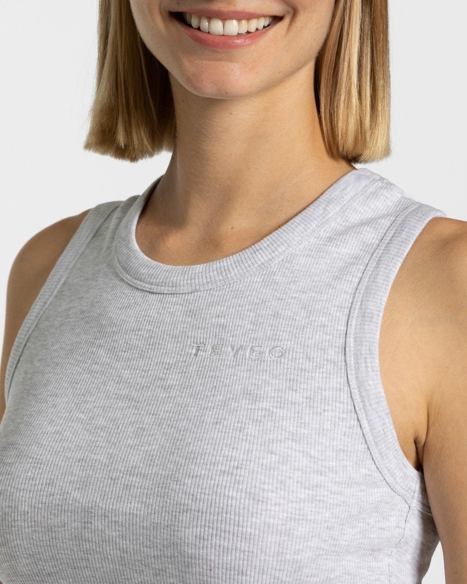 Teveo Lounge Crop Top Hellgrau | XDSEBT-165