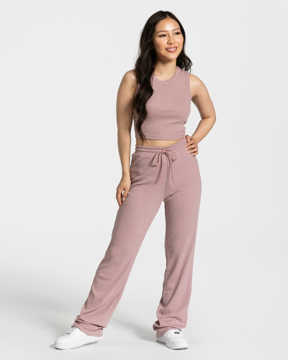 Teveo Lounge Crop Top Rosa | QAFMNW-693