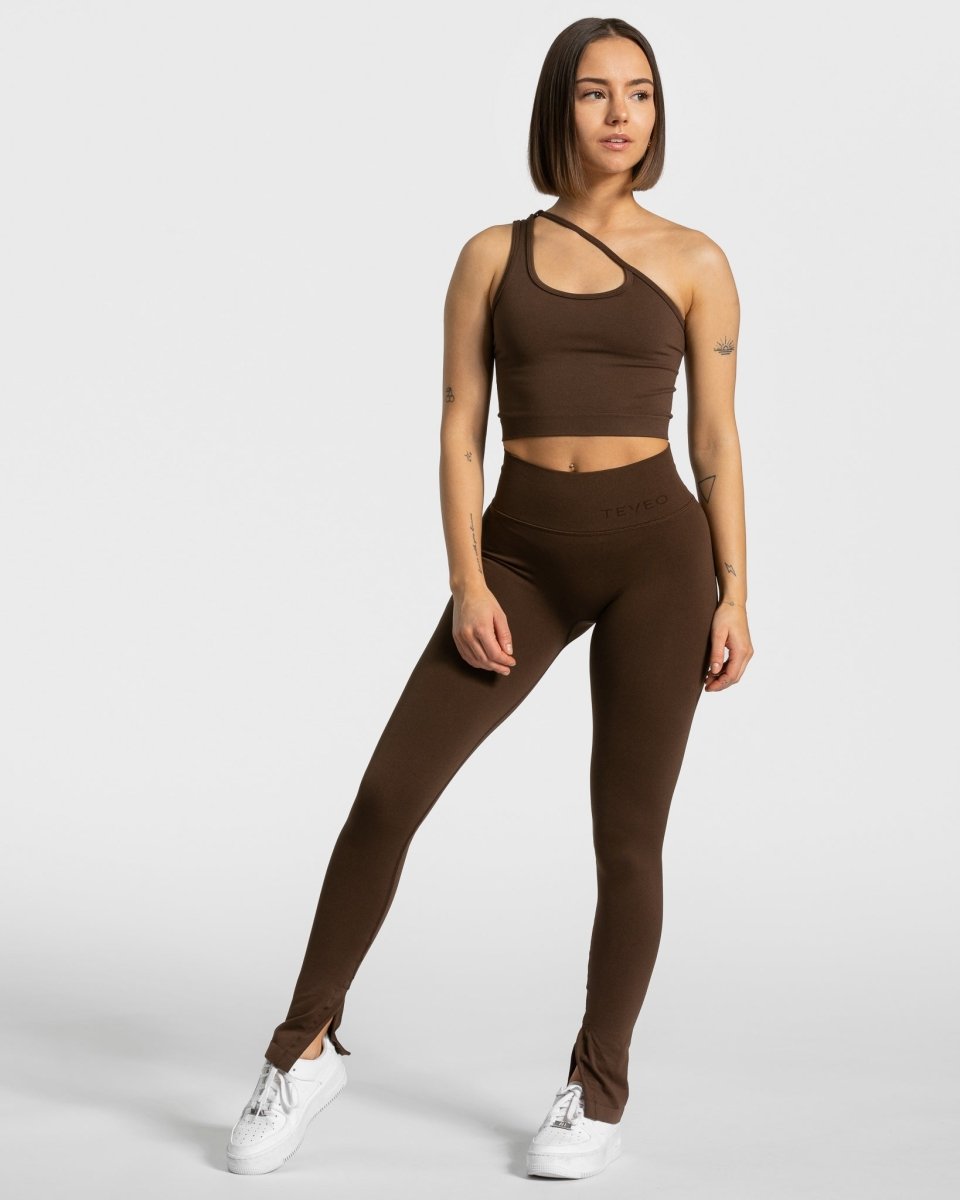 Teveo Sassy One Shoulder Top Braun | ZANFWH-857