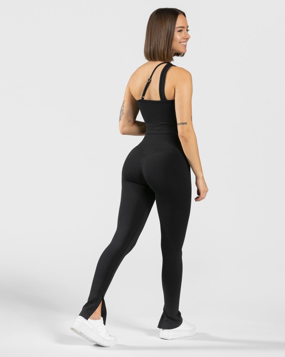 Teveo Sassy One Shoulder Top Schwarz | MYSHPQ-904