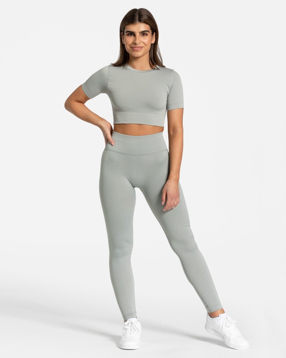 Teveo Sensation Crop Top Gray | RUQXGZ-394