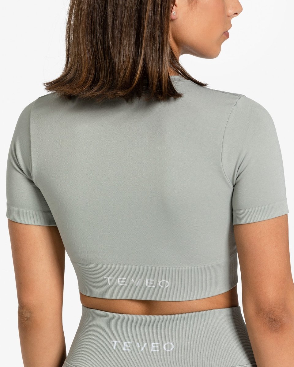 Teveo Sensation Crop Top Gray | RUQXGZ-394