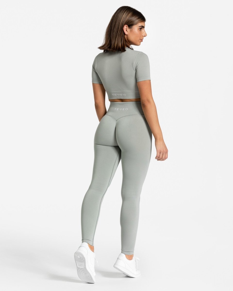 Teveo Sensation Crop Top Gray | RUQXGZ-394